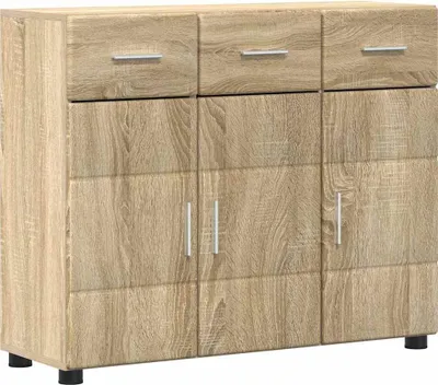 Obrázek produktu pro vidaXL Komoda FLORIN Sonoma dub 88,5 x 30,5 x 73 cm Dřevěný materiál