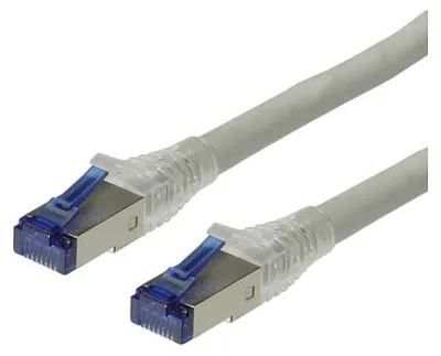 Productafbeelding van ROLINE Patchkabel Cat.6A (klasse EA), S/FTP (PiMF), massief draad, grijs, 50 meter