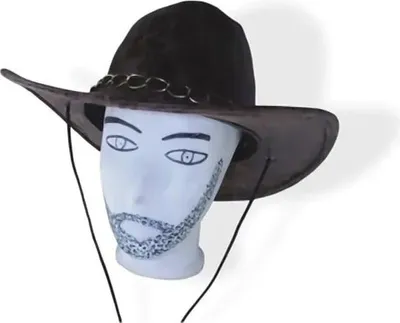Produktbild von Cowboyhut mit Kette, für Erwachsene Grösse M