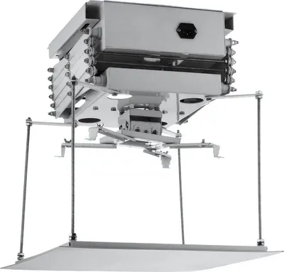 Zdjęcie produktu dla Uchwyt sufitowy do projektora - Elektryczna winda do projektora z pilotem - Zmotoryzowana winda sufitowa - Skok 1 m - Maksymalne obciążenie 30 kg - Uchwyt do projektora