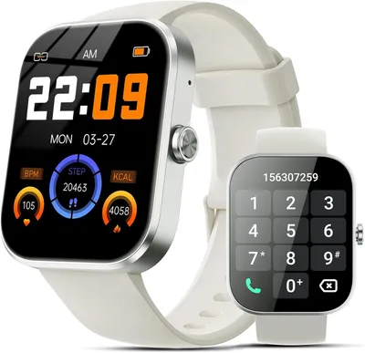 Produktbild von Smartwatch Damen Herren 1,91" HD Touchscreen mit Telefonfunktion, Bluetooth Anrufe, 112+Sportmodi, IP68 wasserdicht, Puls & Schlafmonitor, Android iOS