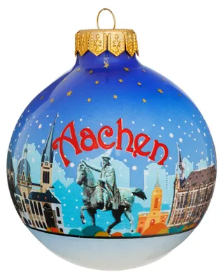 Produktbild von SIKORA Stadt Motiv Weihnachtskugel aus Glas besonderes Geschenk Souvenir