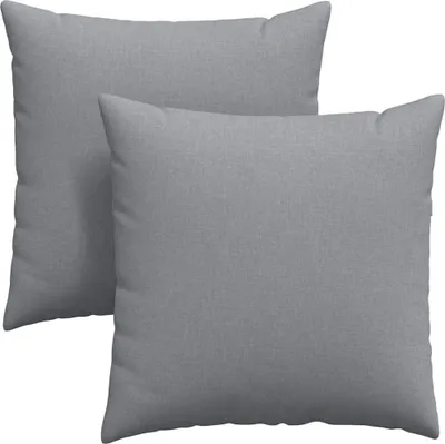 Image de vidaXL Coussin de canapé 2 pcs gris clair 80 x 80 cm Tissu