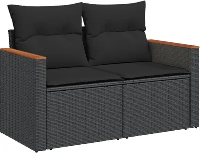 Produktbild von VidaXL 365993, 2 Sitz(e), Schwarz, 110 kg, 1240 mm, 620 mm, 690 mm