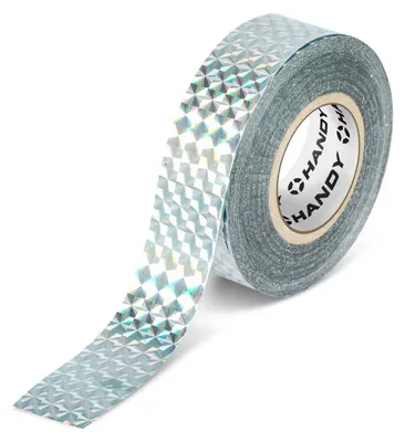 Immagine prodotto di Nastro repellente per uccelli argento 30 m × 24 mm – Nastro riflettente per spaventapasseri in pellicola PET – Resistente alle intemperie ed ecologico – Per giardino, balcone e agricoltura [11072]