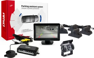 Obrázek produktu pro AMiO Parkovací asistent TFT01 4,3" s kamerou HD-501-IR 4 senzory černý Nákladní automobil