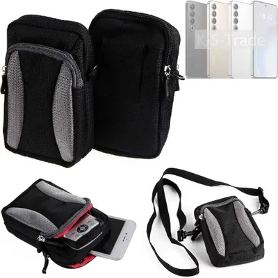 Produktbild von K-S-Trade Holster Schutz Hülle kompatibel mit Meizu 20 Pro Handy Hülle Gürteltasche Umhängetasche mit Zusatzfach schwarz