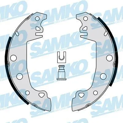 Produktbild von SAMKO Bremsbackensatz Trommelbremse Hinten für RENAULT ESPACE II (J/S63) 228,6mm 85890