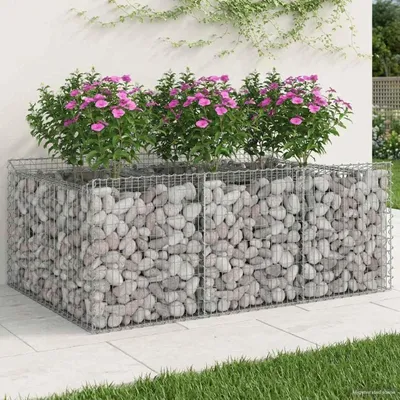 Obrázok produktu pre Maison Exclusive – Vyvýšený záhon z pletiva, 150 x 100 x 60 cm, pozinkovaná oceľ, strieborná farba