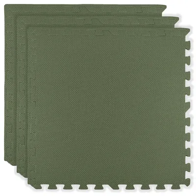 Immagine prodotto di Tappetino in schiuma Humbi 180x60 – Grande puzzle in schiuma impermeabile e sicuro, 3 pezzi, color kaki
