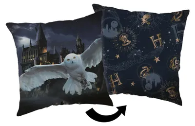Produktbild von Jerry Fabrics Harry Potter Hogwarts Dekokissen Kissen 40x40 cm Hedwig Schloss