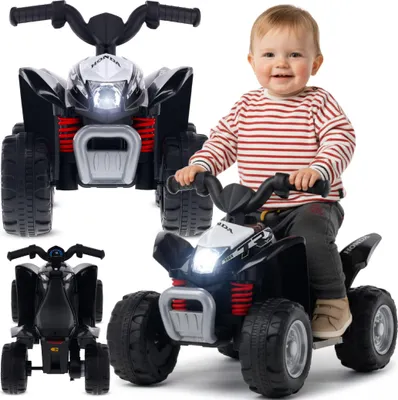 Immagine prodotto di Auto elettrica per bambini Quad Honda H3 TRX, 3 km/h Quad per bambini, auto a spinta per bambini dai 18 mesi Lampada a LED nera