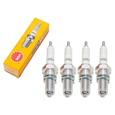 Zdjęcie produktu dla Zestaw świec zapłonowych NGK 4x D9EA kompatybilny z gwintem o długości 19,0 mm Ø 12,0 mm, 2420