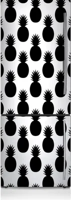 Produktbild von Kühlschrankfolie Aufkleber Kühlschrankmagnete Dekoration Kühlschrankfolie 60x190 cm - Schwarze Ananas.
