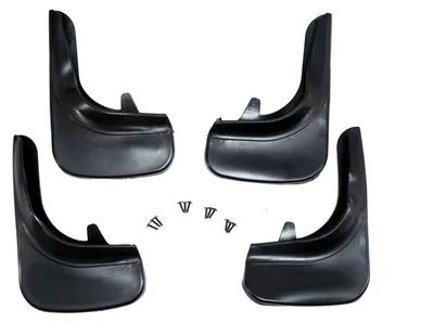 VORNE + HINTEN 4x Universal Schmutzfänger Spritzschutz Set inklusive + Schrauben in der Farbe Schwarz von Goingfast