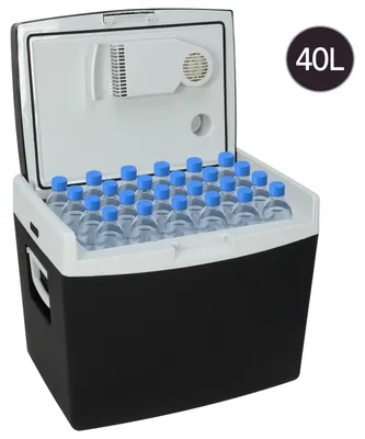 Produktbild von Aviro Elektrische Kühlbox – 40 l – Kühlbox – 12 V und 230 V – Frigobox – Kühlen und Heizen – Schwarz