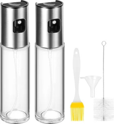 Produktbild von 2 Stück Ölsprüher Ölspray für Speiseöl,100ml Öl Sprühflasche Glas Oil Sprayer für Heißluftfritteuse, Kochen, Küche, Gasgrill