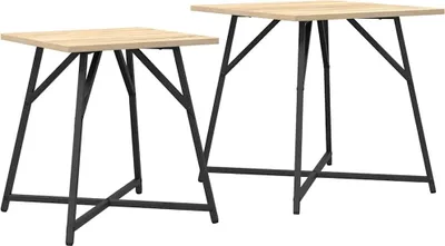 Produktbild von vidaXL Beistelltisch-Set 2 stk. Sonoma Eiche und Schwarz