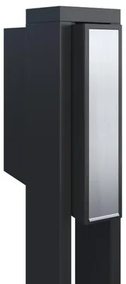 Produktbild von Standbriefkasten Flag in Schwarz mit Edelstahlklappe