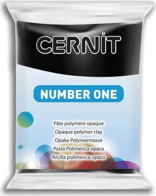 Image de Cernit Polymer Clay N°1 Argile Polymère Noire 56 g
