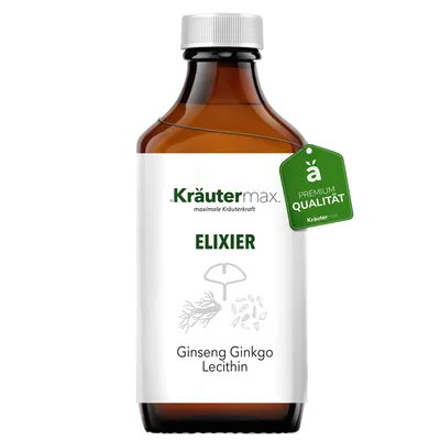 Imagen del producto de Kräutermax: Elixir de Ginseng, Ginkgo y Lecitina, 500 ml