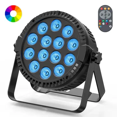 Produktbild von LED PAR Scheinwerfer - 80W Bühnenlicht - 4-in-1 RGBW - 14 LEDs - DMX512 DJ Effekt - Fernbedienung - EU Stecker