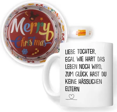 Produktbild von 22Feels Weihnachtsgeschenk Tochter Geschenk 18 Jahre Kinder Tasse Mädchen Abi Uni Bachelor Master Haferl Teenager Weihnachten