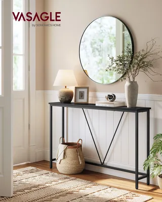 Immagine prodotto di Tavolino consolle stretto per l'ingresso | Grigio antracite scuro | 120x23x74 cm