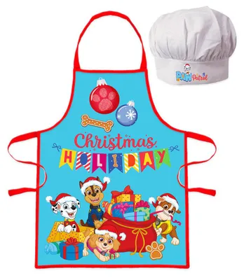 Immagine prodotto di Grembiule natalizio con cappello da chef Tlapková patrola - Paw patrol