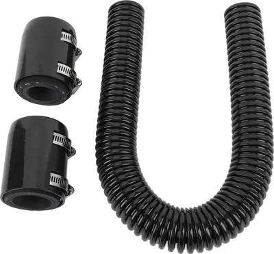 Image de kit de tuyaux de refroidissement en acier inoxydable de 24 pouces, refroidissement flexible et efficace pour 1 3/4 pouce, 1/2 pouce, 1/4 pouce, noir