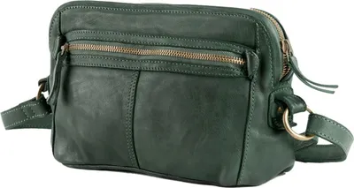 Produktbild von HAROLD'S Leder Umhängetasche Submarine Postbag Green dunkelgrün