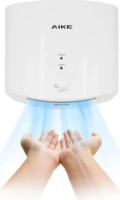 Produktbild von AIKE Händetrockner, 10 Sekunden Trocknen, energiesparend, 220V, 1400W, Weiß, automatisch, ideal für Küche, Badezimmer und Toilette, AK2630S.