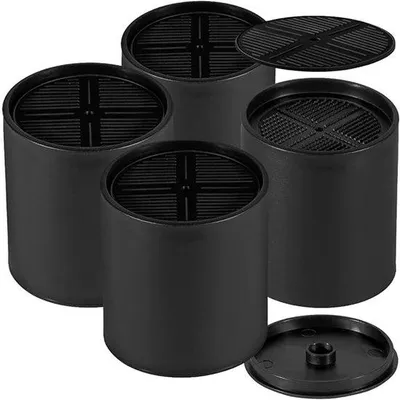Productafbeelding van Famanu Meubelverhogers, 10 cm hoog - Zwart (4 stuks)