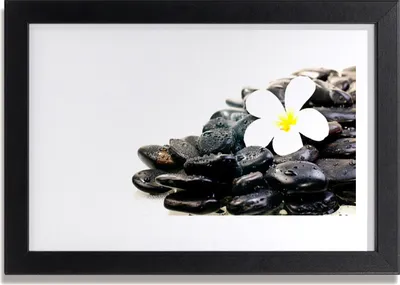 Produktbild von Bild 30x20 MDF-Rahmen Wandkunst Blumen Steine ​​Kunst