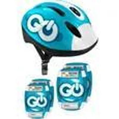 Produktbild von Verstellbares Kinder-Schutzset Helm + Polster BLAU SP0857