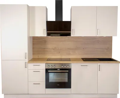Image de GEBA Coin cuisine "Dresden" 270 cm - sans appareils électroménagers - blanc premium - prémonté - avec accessoires