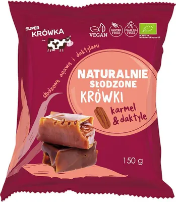 KRÓWKI SŁODZONE AGAWĄ I DAKTYLAMI BEZMLECZNE BEZGLUTENOWE BIO 150 g - ME GUSTO (SUPER KRÓWKA)