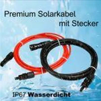 Produktbild von Solar Kabel mit PV Stecker Verlängerungskabel Solarleitung Solarkabel 4mm² 6mm²Länge:2x 30m 6mm²;Steuersatz:19%