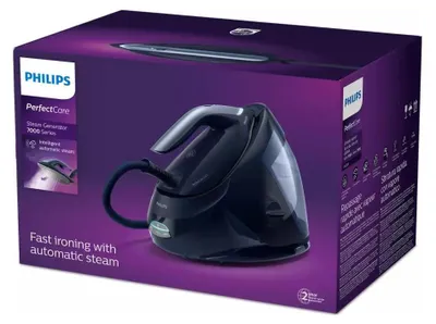 Image de Fer à repasser Philips avec réservoir PSG7130/20 PerfectCare 7000, 2100 W, 8 bars, 120 g/min, violet/blanc