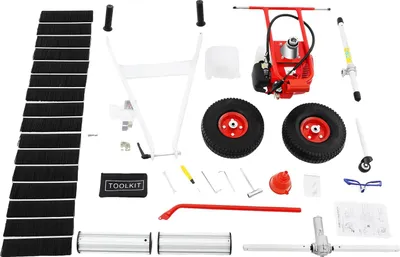 Produktbild von Rasenkehrmaschine, 43cc Motor, 1,7PS Leistung, 60cm Arbeitsbreite, Rollbürstentyp, maximale Belastung 136kg