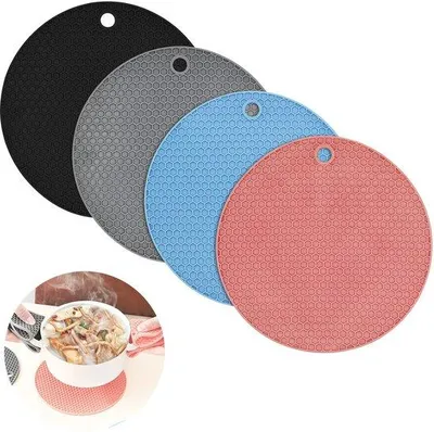 Produktbild von Silikonische Heizmatte - Unterlegmatte - Set aus 4 - 17,5 cm - Flexibel