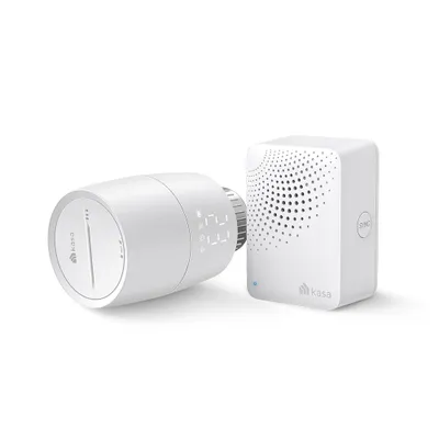 Produktbild von Kasa Smart KE100 KIT, Weiß, Polycarbonat, Drehregler, 0 - 40 °C, M30 x 1.5mm, 868 MHz