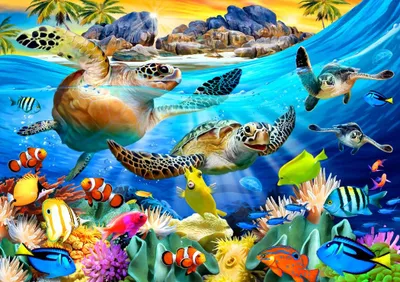 Image de Bluebird Puzzle Puzzle Turtle Beach - 1000 Teile Puzzle