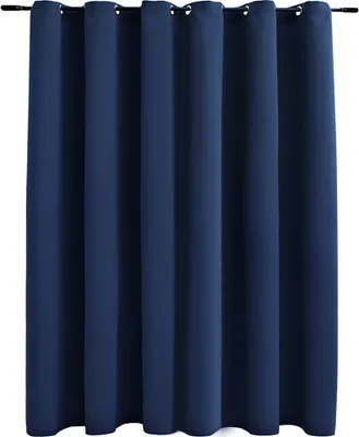 Produktbild von vidaXL Verdunkelungsvorhang mit Metallösen Blau 290 x 245 cm