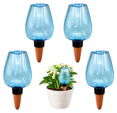 Bewässerungskugeln 4er-Set, 350 ml, automatische Pflanzenbewässerung