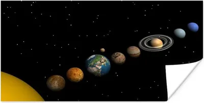 Produktbild von MuchoWow® Poster Konjunktion mit dem Sonnensystem 160x80 cm - Foto Poster