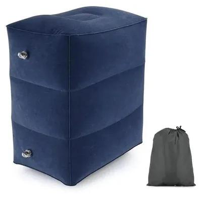 Produktbild von Reisefußstützkissen, aufblasbar, leichtes Design, Marineblau