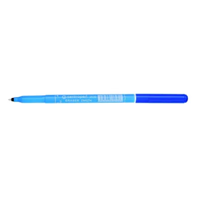 A single blue pen is shown horizontally against a white background.