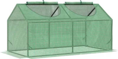 Obrázok produktu pre Fóliový skleník s oknom, PE skleník na paradajky a rastliny, skleník 120 x 60 x 60 cm, zelený, 120 cm, 60 cm