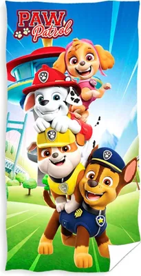 Produktbild von Unyqoos® PAW PATROL Badetuch – Strandtuch 140 x 70 cm, schnelltrocknendes Mikrofaser-Polyester